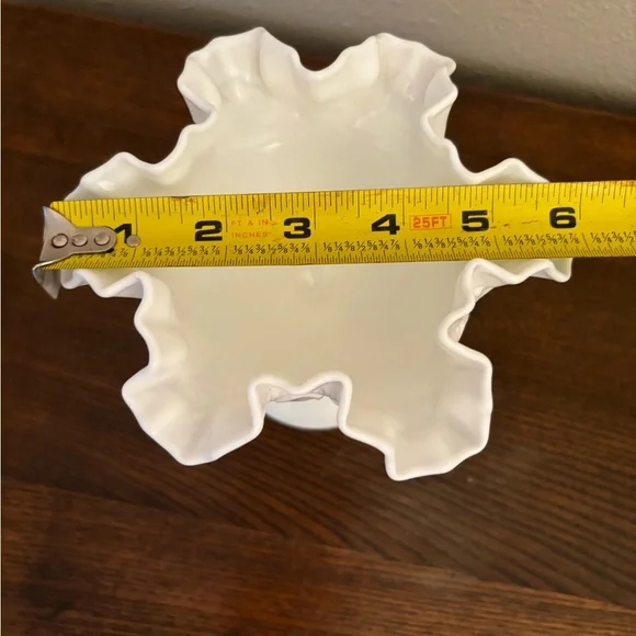 Fenton "Olde Virginia" milk glass compote. - Picture 6 of 6